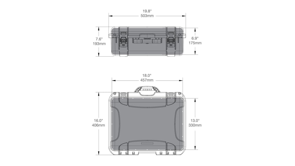 Nanuk Case 930 w/lid org. w/divider, Silver, Large, 930S-060SV-0A0