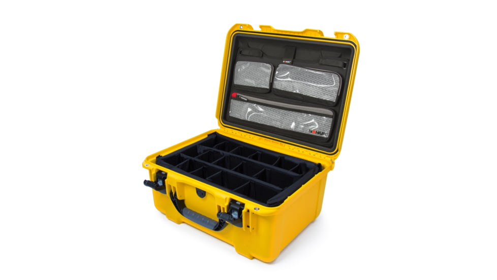 Nanuk Case 933 w/lid org./divider, Yellow, Large, 933S-060YL-0A0