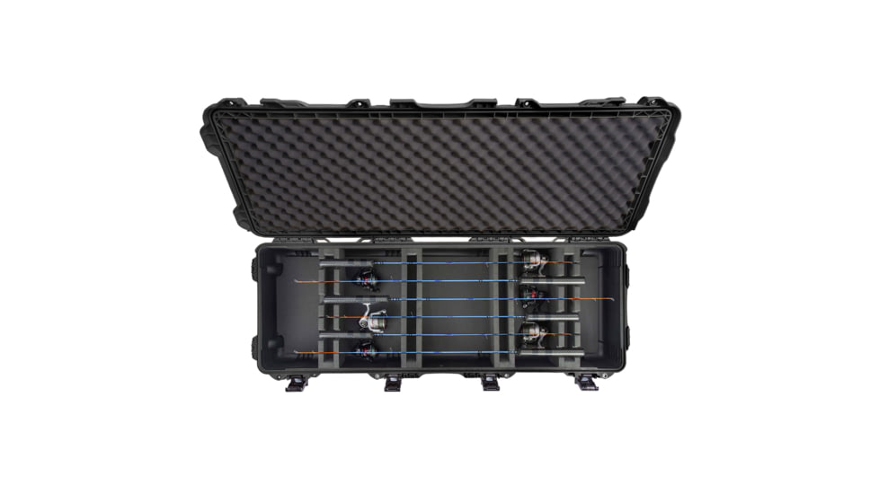 Nanuk Case 990 w/Foam For Ice Fishing Rod, Black, Large, 990S-081BK-0A0-C0666