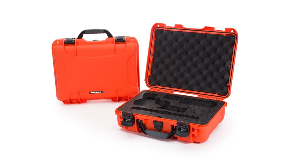 Nanuk 910 2Up Classic Hard Gun Case, 14.3in, Orange, Medium, 910S-080OR-0K0-18008