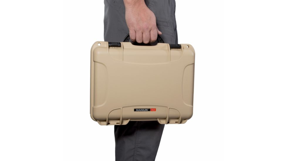 Nanuk Hard Gun Case W/Foam Insert For Glock 2Up, 14.3in, Tan, Medium, 910S-080TN-0J0-18002