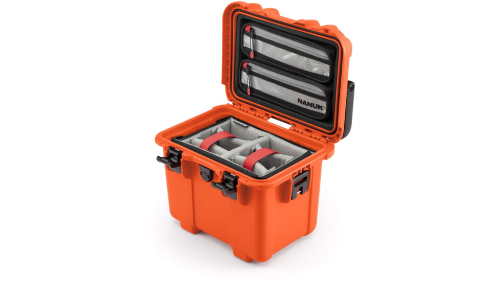 Nanuk T20 Pro Photo Kit with Lid Org and Divider, Orange, 11.19L, Small, T20S-060OR-0A0