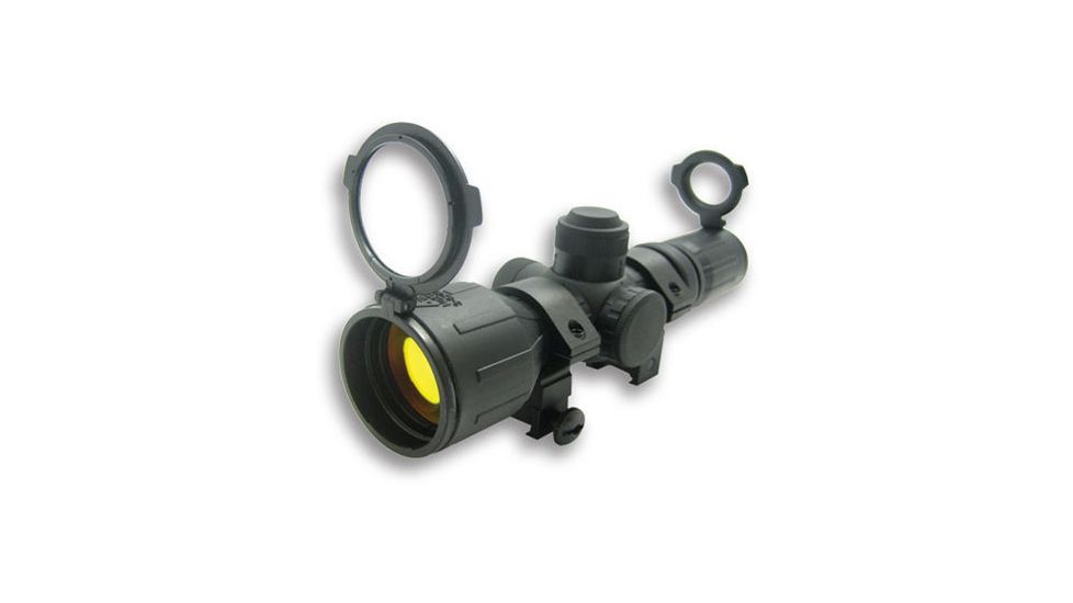 NcSTAR 3-9X42 Compact Rubber ArmoRed/Dual III Rifle Scope, Red/Green Reticle, SEECR3942R