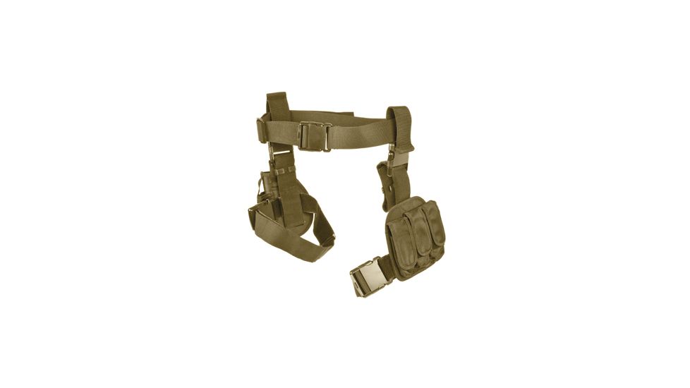 Ncstar 3pcs Drop Leg Gun Holster And Magazine Holder Tan Cv2908t