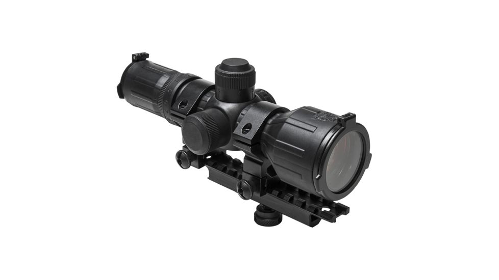 NcSTAR AR Combo/Carry Handle Adapter/3-9X42 Rubber Compact Rifle Scope/Illuminated P4 Sniper Reticle, Black, KARHSEECR3942R-A