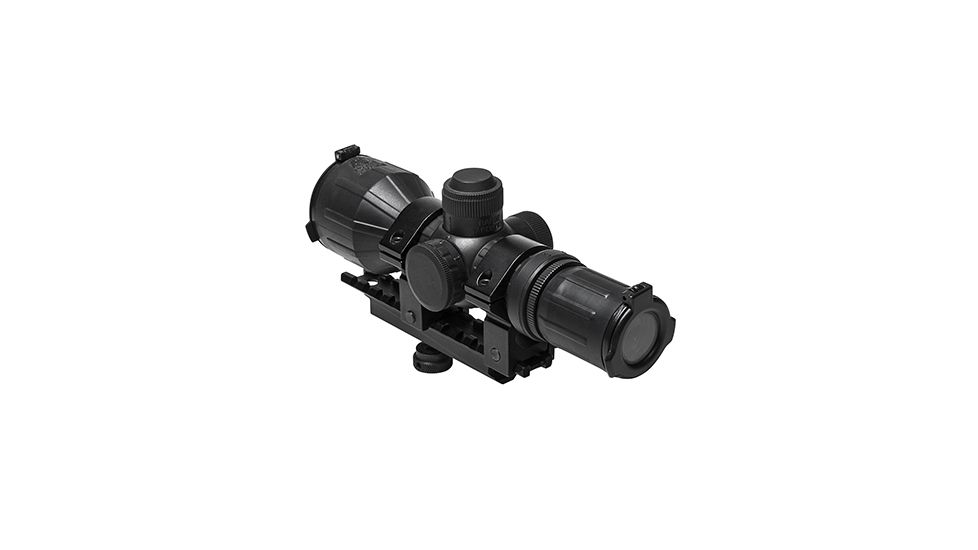 NcSTAR AR Combo/Carry Handle Adapter/3-9X42 Rubber Compact Rifle Scope/Illuminated P4 Sniper Reticle, Black KARHSEECR3942R-A