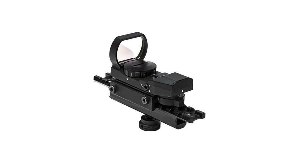 NcSTAR AR Combo/Carry Handle Adapter/Red And Green Reflex Sight w/ 4 Reticles, Black KARHD4RGB-A