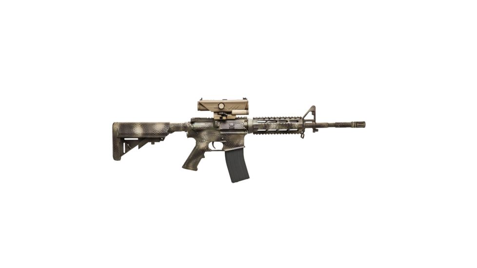 NcSTAR Delta 4X30 Rifle Scope,P4 Sniper Reticle,Red/Blue Illumination,Red/White Navigation LED,Quick Release,Green Lens, Tan, VDELTP430G