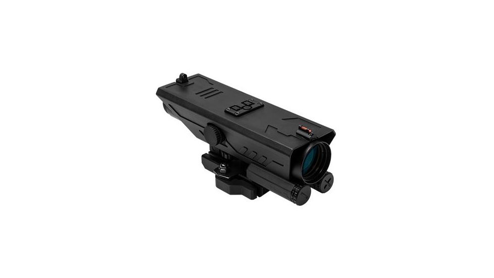 NcSTAR Delta 4X30mm Fixed Magnification Rifle Scope w/ Red &amp; White LED Navigation Lights,Black VDELP430G