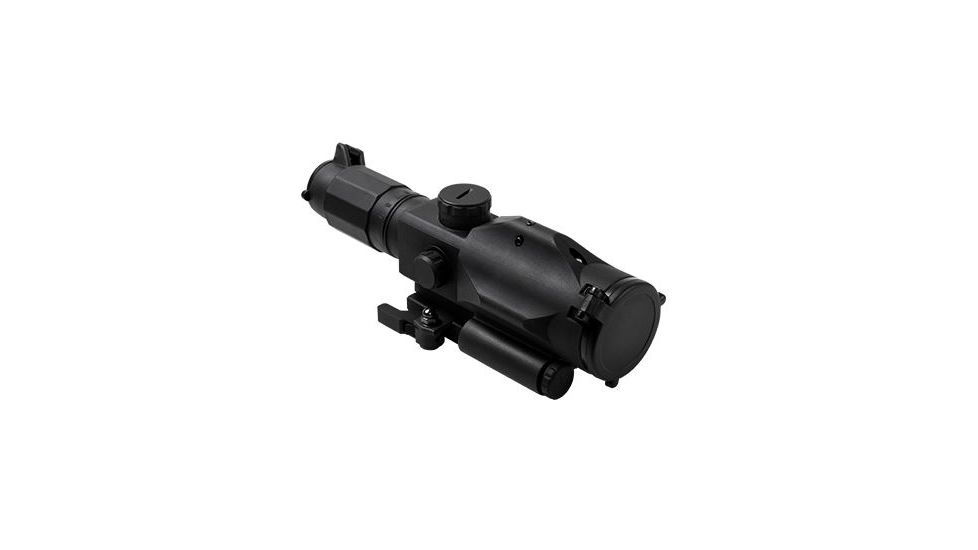 NcSTAR GEN3 SRT 3X-9X Rubber Armored Mil-Dot Rifle Scope w/ Green Laser,Black VSRTM3940GV3
