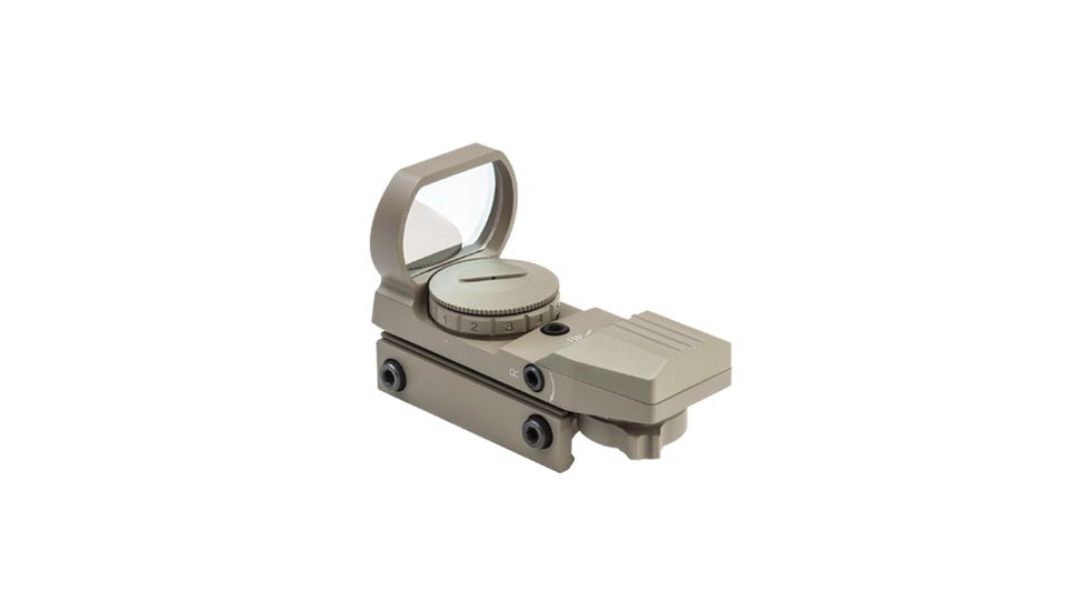 NcSTAR Red &amp; Green Dot Reflex Sight /4 Different Reticles/Weaver Base/Tan, TAN D4RGT
