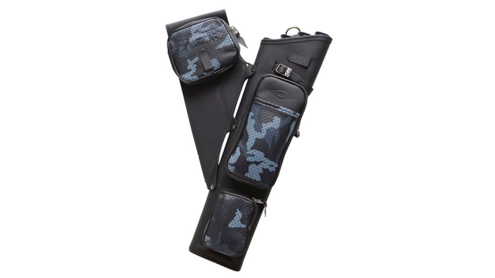 Neet NT-2300 Leather Target Quiver 1004273, Black/Blue Camo, 4 Arrow, 1056