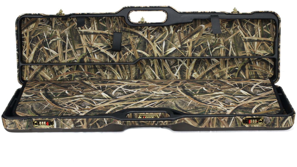 Negrini Duck Ruckus Two Shotgun Travel Case, 37.5in, Mossy Oak Shadow Grass, 1677LXP/6572