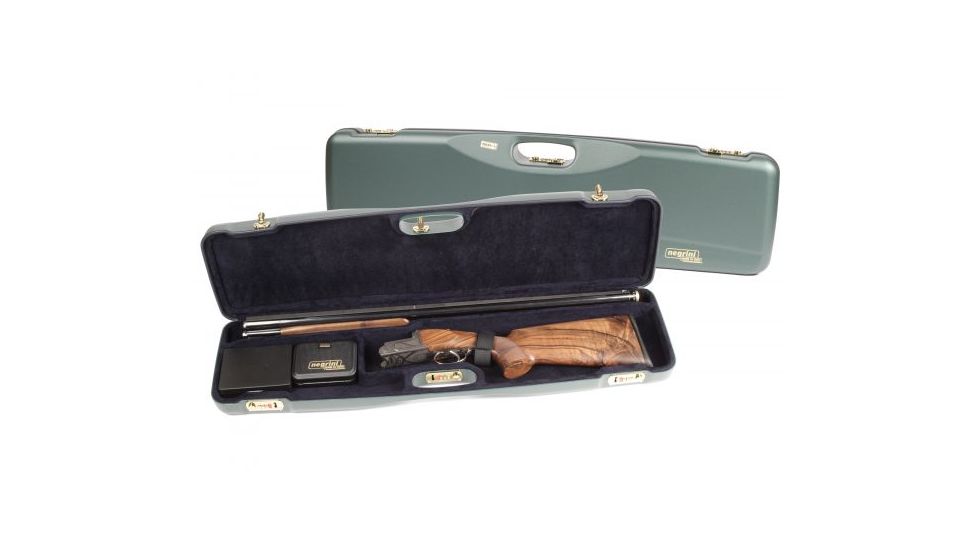 Negrini OU/SxS Luxury Travel Shotgun Hard Case, Green/Navy, 34x8.3x3.3 1602LR/4704