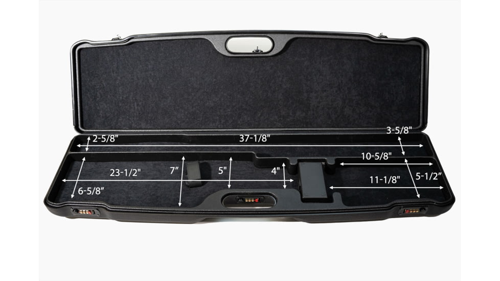 Negrini OU, SXS, Semi-Auto Universal Hybrid Double Wall Shotgun Case w/Chokes, 37in, Black, 1693i-UNI/6875