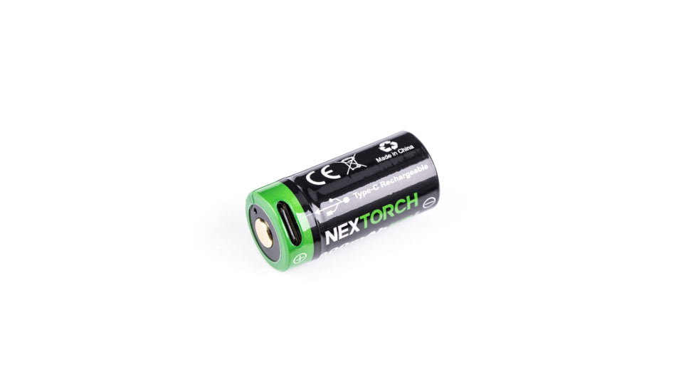 Nextorch 16340 USB-C Direct Recharge Battery, Black, DC20044
