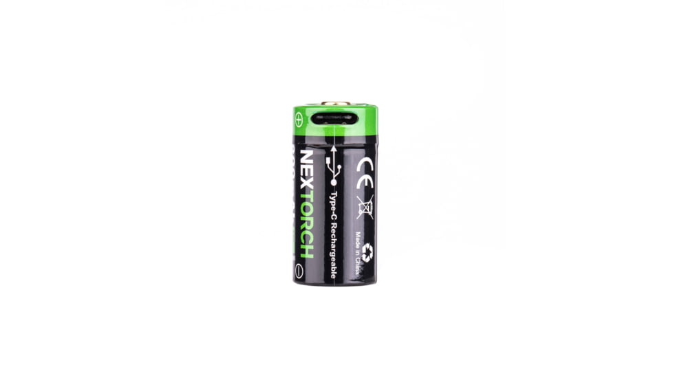 Nextorch 16340 USB-C Direct Recharge Battery, Black, DC20044