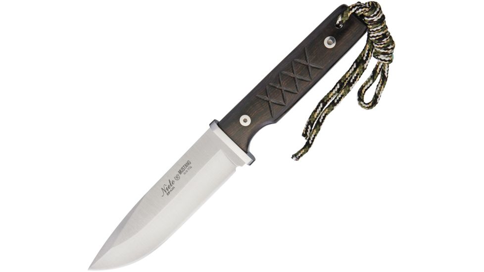 Nieto Mustang Fixed Blade Rosewood Fixed Blade Knife, 5.5in, Standard Edge, Satin, Rose, Wood Handle NIE6503