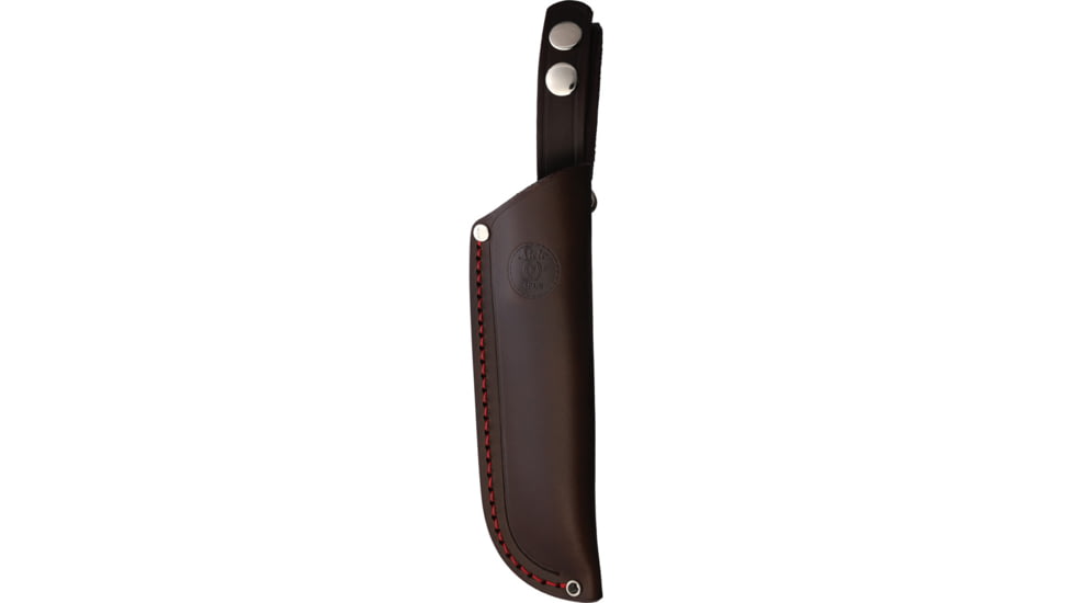 Nieto Sioux Nessmuk Violet Wood Knife, 9in Overall, 4.5in Satin 1.4116 Stainless Steel Blade, Violet Wood Handle, Brown Leather Belt Sheath, 1047-V