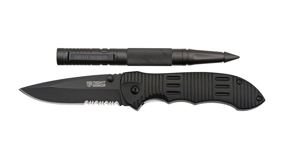 Night Armor Tactical Penlight and Knife Combo NTA801CBO