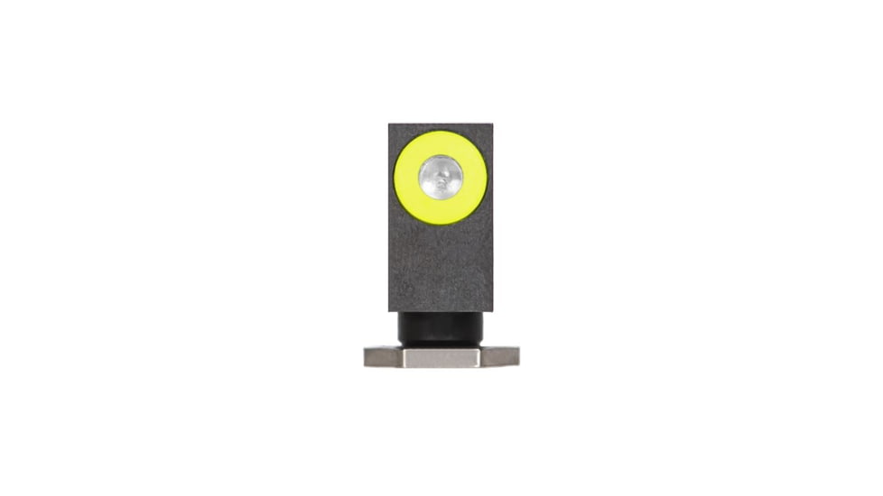 Night Fision Accur8 Student Gun Night Sight Set, Glock 42/43/43x, Yellow Front, One-Dot Rear, Black, GLK-003-015-YGZG