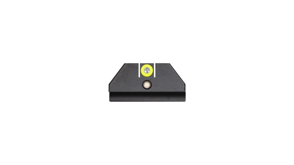 Night Fision Accur8 Student Gun Night Sight Set, Glock 42/43/43x, Yellow Front, One-Dot Rear, Black, GLK-003-015-YGZG