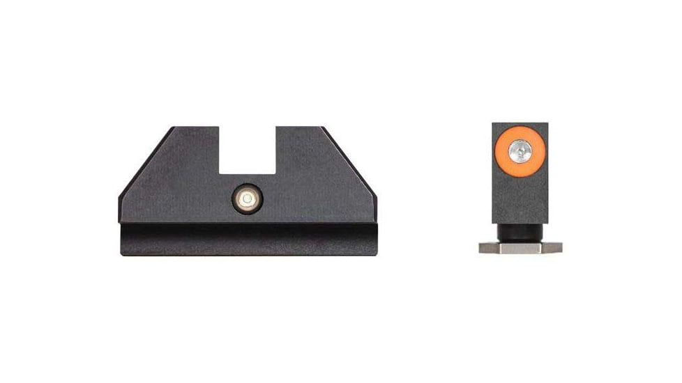 Night Fision Accur8 Student Gun Night Sight Set, Glock 42/43/43X, Orange Front Ring, One-Dot Rear, GLK-003-015-OGZG