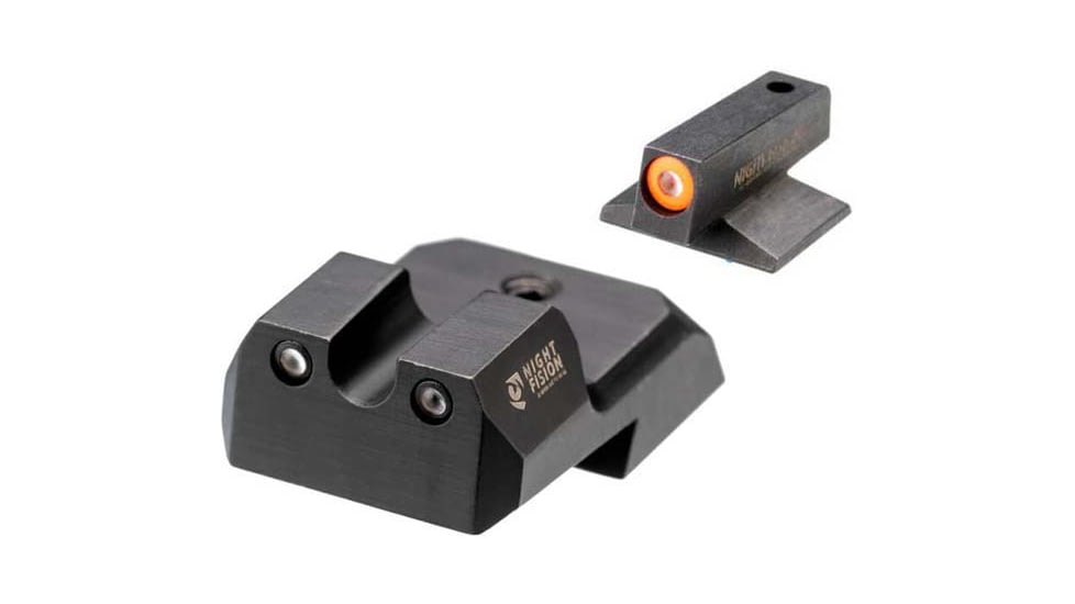 Night Fision 1911 Tritium Night Sight Set, .160 Blade Orange Front Ring, U Notch Rear, 1911-326-007-OGZG