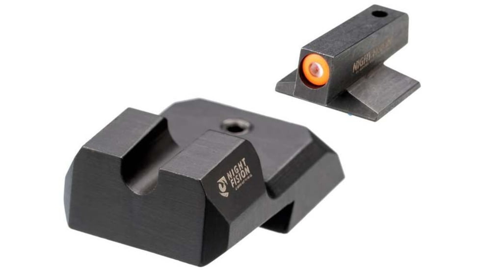 Night Fision 1911 Tritium Night Sight Set, .180 Blade Orange Front Ring, U Notch Blank Rear, 1911-325-014-OGZX