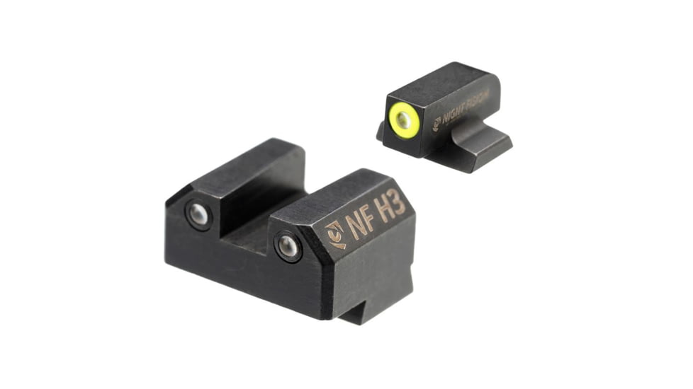 Night Fision Night Sight Set for Canik Mete SF and TP9 Pistols w/ Yellow Front Ring, Black, One Size, CNK-029-003-YGZG