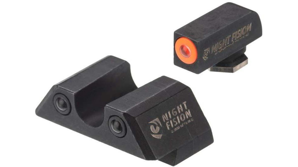 Night Fision Standard Height Night Sight Set, Glock 48, Orange Front Ring, U Notch Rear, GLK-005-007-OGZG