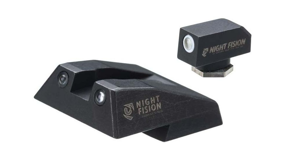 Night Fision Standard Height Night Sight Set, SAR 9, White Front Ring, SAR-301-003-WGZG
