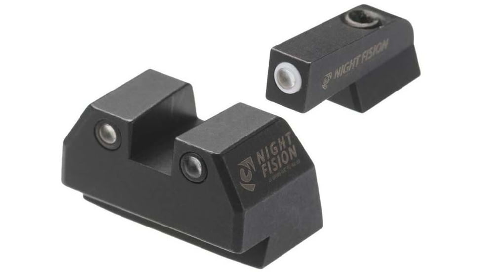 Night Fision Standard Height Night Sight Set, SAR B6, White Front Ring, SAR-302-003-WGZG