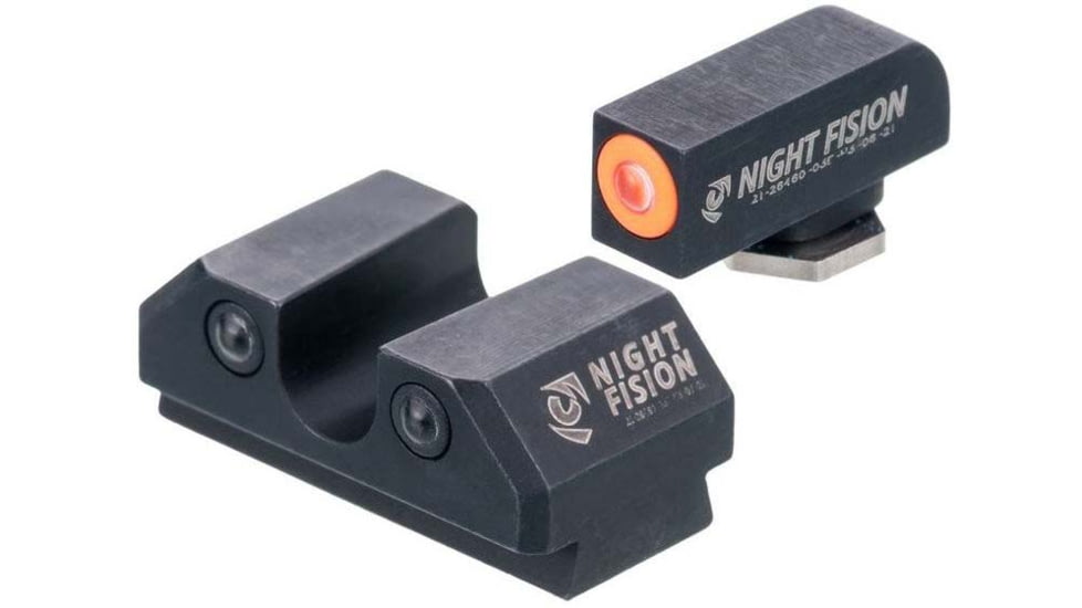 Night Fision Standard Height Night Sight Set, Taurus G3c/GX4, Orange Front Ring, U Notch Rear, TAU-252-007-OGZG