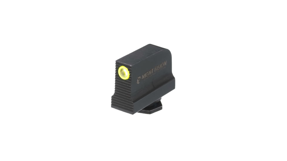 Night Fision Optics Ready Stealth Lower 1/3rd Night Sight Set, Glock 17/19/34 w/ RMR/507c/SRO/ACRO, Yellow Front, Black, GLK-001-330-353-YGZG