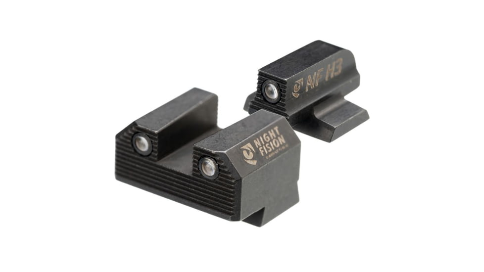 Night Fision Optics Ready Stealth Night Sight Set for Canik Mete SF and TP9 Pistols w/ Black Front Ring, Black, One Size, CNK-029-187-250-ZGZG