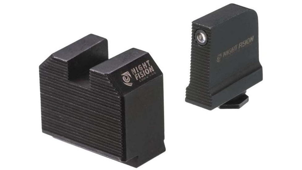 Night Fision Optics Ready Stealth Glock Night Sight Set, Glock 48 w/ RMRcc, Black Front Ring, Blank Rear Sight, GLK-005-465-488-ZGZX