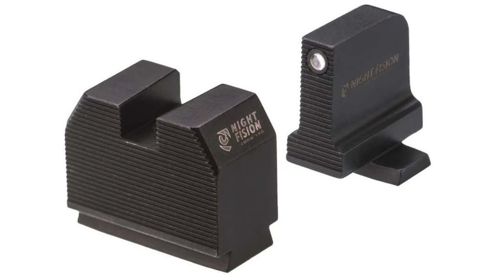 Night Fision Optics Ready Stealth SIG Sauer Night Sight Set, SIG P320 w/ DPP/509t/Acro, Black Front Ring, Blank Rear Sight, SIG-180-455-440-ZGZX