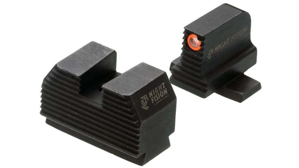 Night Fision Optics Ready Stealth SIG Sauer Night Sight Set, SIG P320 w/ RMR/507c/508t/SRO, Orange Front Ring, Blank Rear Sight, SIG-180-345-332-OGZX