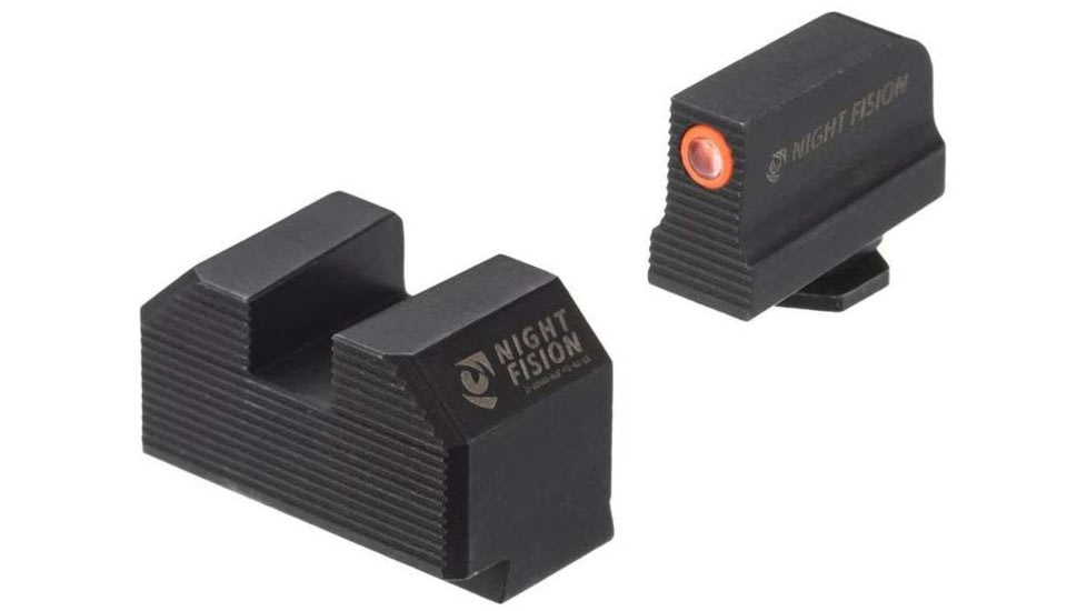 Night Fision Optics Ready Stealth Walther Night Sight Set, Walther PDP/PPQ w/ RMR/507c/508t, Orange Front Ring, Blank Rear Sight, WAL-277-290-313-OGZX