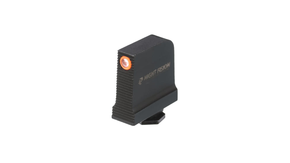 Night Fision Optics Ready Stealth Night Sight Set, Glock 17/19/34 w/ DPP/509t/Romeo Pro, Orange Front, Black, GLK-001-469-494-OGZG