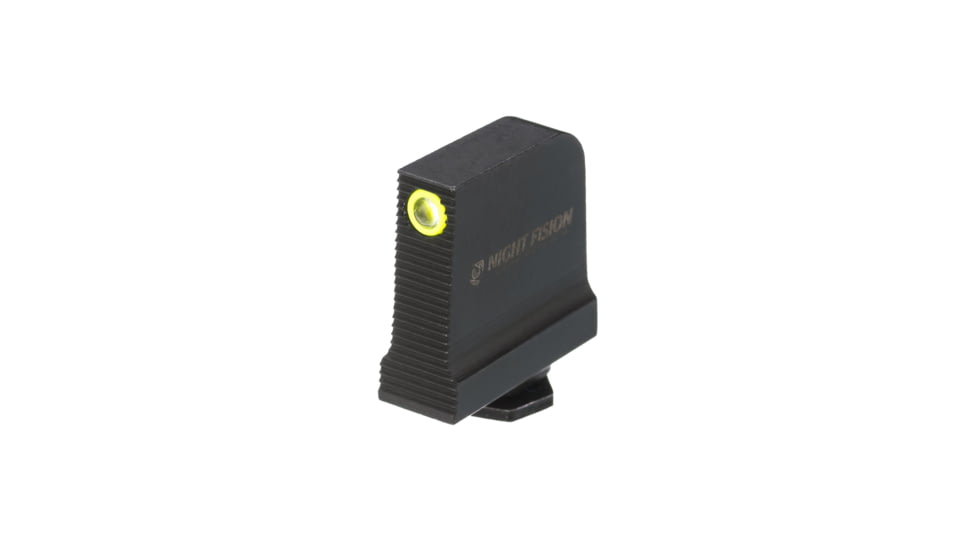 Night Fision Optics Ready Stealth Night Sight Set, Glock 17/19/34 w/ DPP/509t/Romeo Pro, Yellow Front, Black, GLK-001-469-494-YGZG