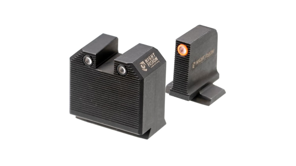 Night Fision Optics Ready Stealth Smith &amp; Wesson Night Sight Set, S&amp;W M&amp;P w/ DPP/509t/Acro, Orange Front Ring, SAW-205-464-560-OGZG