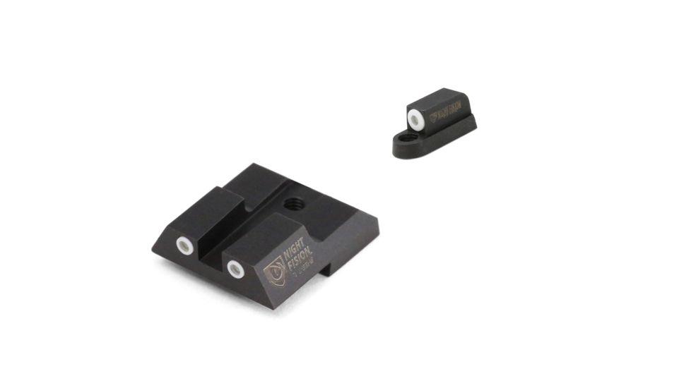 Night Fision Perfect Dot Front Night Sights w/ Square Notch Rear for CZ-USA, White Front w/ Green Tritium - White Rear w/ Green, fits P-07 &amp; P-09, CZU-076-003-WGWG