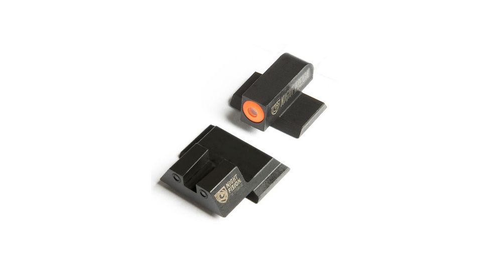 Night Fision Perfect Dot Night Sight Set w/Front, Square Rear, Orange Front w/Green Tritium, Black Rear w/Green T, Fits Smith &amp; Wesson M&amp;P/M&amp;P M2.0/SD9 VE/SD40 VE Mo, SAW-201-003-OGZG