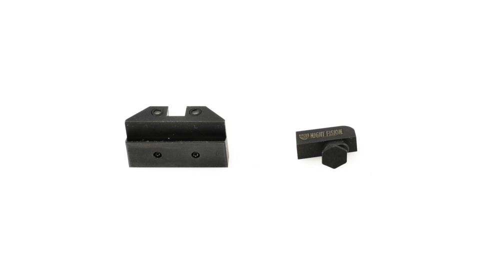 Night Fision Perfect Dot Night Sight Set w/Front, Square Rear, White Front w/Green Tritium, Black Rear w/Green Tr, Fits Glock 20/21/29/30/36/40/41, GLK-002-003-WGZG