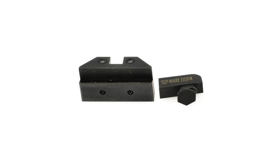 Night Fision Perfect Dot Night Sight Set w/Front, Square Rear, White Front w/Green Tritium, Black Rear w/Green Tr, Fits Glock 20/21/29/30/36/40/41, GLK-002-003-WGZG