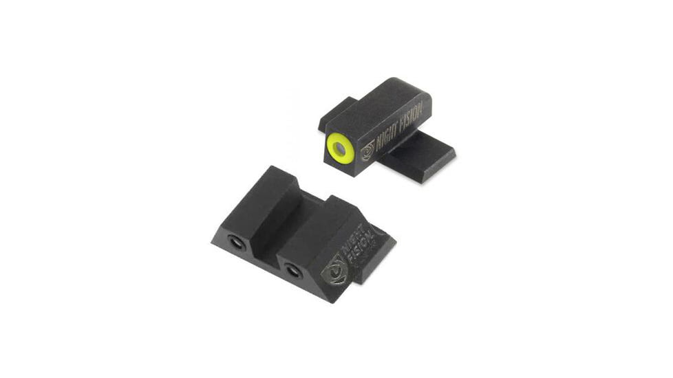 Night Fision Perfect Dot Night Sight Set w/Front, Square Rear, Yellow Front w/Green Tritium, Black Rear w/Green T, Fits Springfield XD/XDM/XD Mod. 2, SPR-226-003-YGZG