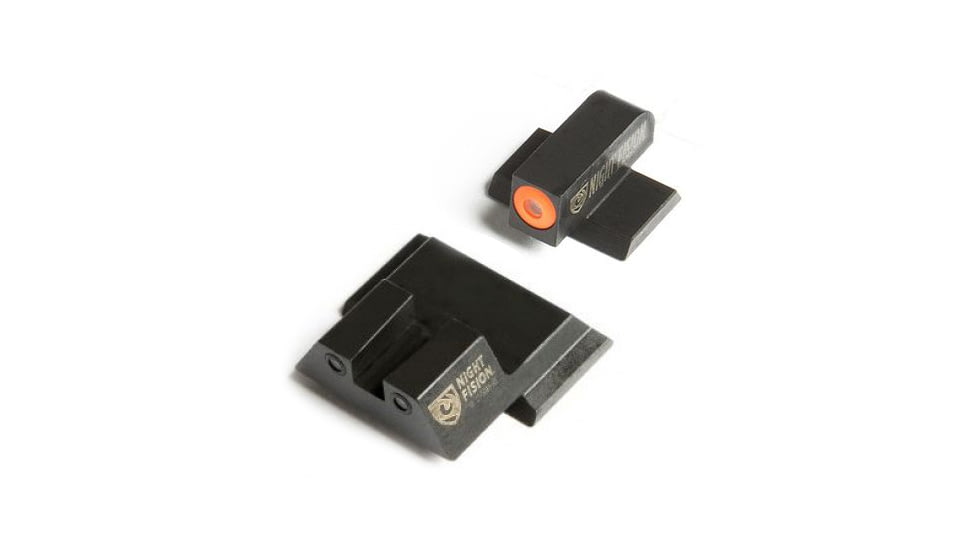 Night Fision Perfect Dot Night Sight Set w/Front, U Rear, Orange Front w/Green Tritium, Black Rear w/Green T, Fits Smith &amp; Wesson M&amp;P/M&amp;P M2.0/SD9 VE/SD40 VE Mo, SAW-201-007-OGZG