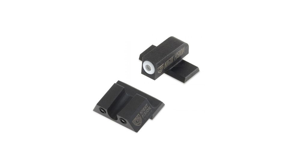 Night Fision Perfect Dot Night Sight Set w/Front, U Rear, White Front w/Green Tritium, Black Rear w/Green Tr, Fits Springfield XD/XDM/XD Mod. 2, SPR-226-007-WGZG